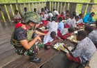 Satgas Yonif 733/Masariku Jalankan Program "Peduli Gizi" bagi Anak Pedalaman