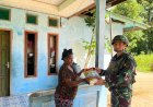 Satgas Marinir Yonif 10/SBY Tebar Berkah di Perbatasan, Warga Fuog Dapat Bantuan Beras