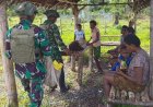Komsos Hangat Satgas Marinir Bangun Keakraban di Kampung Bruto Papua Pegunungan