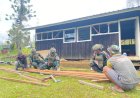 TNI Bangun Harapan di Puncak Papua, Satgas Yonif 700/WYC Rehabilitasi Sekolah di Omukia
