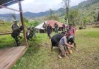 Satgas Banteng Raiders dan Warga Mbua Bergotong Royong Bersihkan Lahan, Tumbuhkan Harapan dari Tanah Nduga