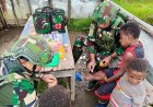 Satgas Yonif 142/Ksatria Jaya Hadirkan Senyum Sehat di Tanah Papua