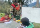Prajurit Banau Jadi Guru Harapan Anak Papua di Beoga