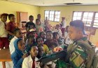 Satgas TNI Cerdaskan Anak Papua di Beoga Lewat Pengajaran Baru