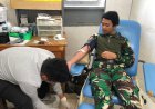 Marinir Paniai: Donor Darah Satgas Yonif 4 Marinir Selamatkan Kehidupan
