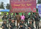 Marinir Sapa Warga Kisor dengan Semangat Natal dan Tahun Baru