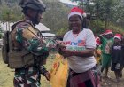 Semangat Natal Satgas Banau: Sembako untuk Warga Julukoma