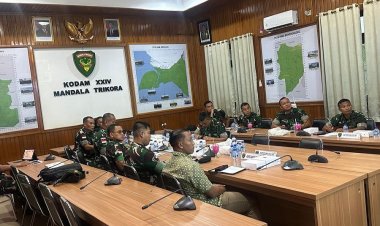Pangdam XXIV/Mandala Trikora Pimpin Rapat Kesiapan Lahan Satuan Baru Korem, Brigif, Yon TP, Yon Kav, Yon Armed dan Yon Arhanud