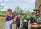 Yonif 300/Brajawijaya Tebar Kemanusiaan di Banggabeak, Nduga