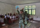 Cerdaskan Generasi Bangsa, Satgas Pamtas RI-PNG Statis Yonif 753/AVT Ajarkan Calistung Pada Anak-Anak Papua