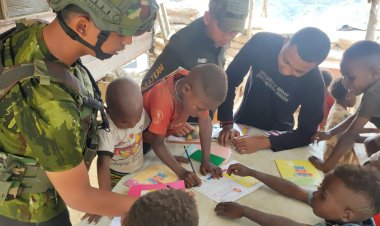 Satgas TNI Yonif 113/Jaya Sakti Tebar Harapan Literasi di Pedalaman Intan Jaya