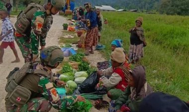 Marinir Borong Hasil Tani Papua, Dongkrak Ekonomi Lokal