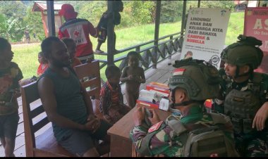 Satgas Yonif 613/Raja Alam Tingkatkan Layanan Kesehatan di Yamo